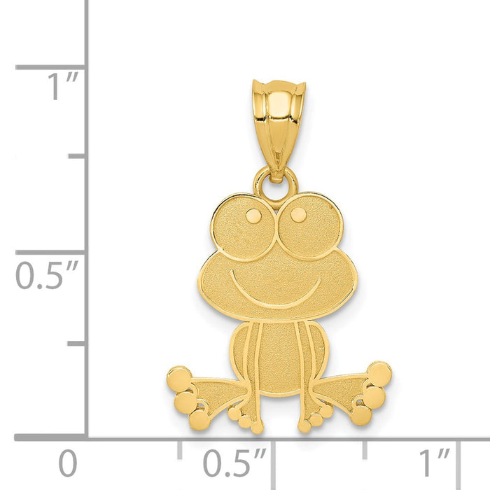 Million Charms 14K Yellow Gold Themed Frog Charm