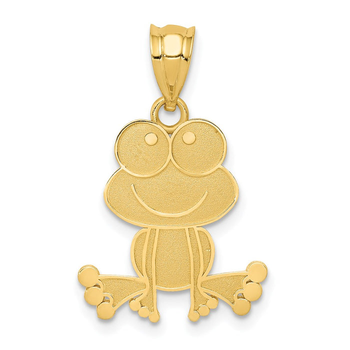 Million Charms 14K Yellow Gold Themed Frog Charm