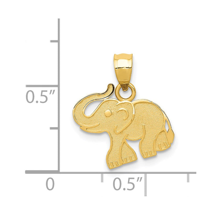 Million Charms 14K Yellow Gold Themed Elephant Charm