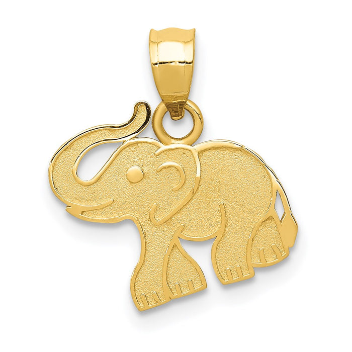 Million Charms 14K Yellow Gold Themed Elephant Charm