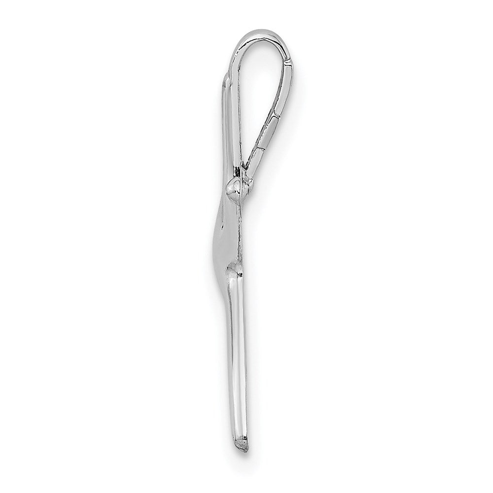 Million Charms 14K White Gold Themed Nautical Starfish Chain Slide