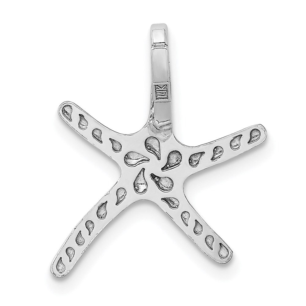 Million Charms 14K White Gold Themed Nautical Starfish Chain Slide