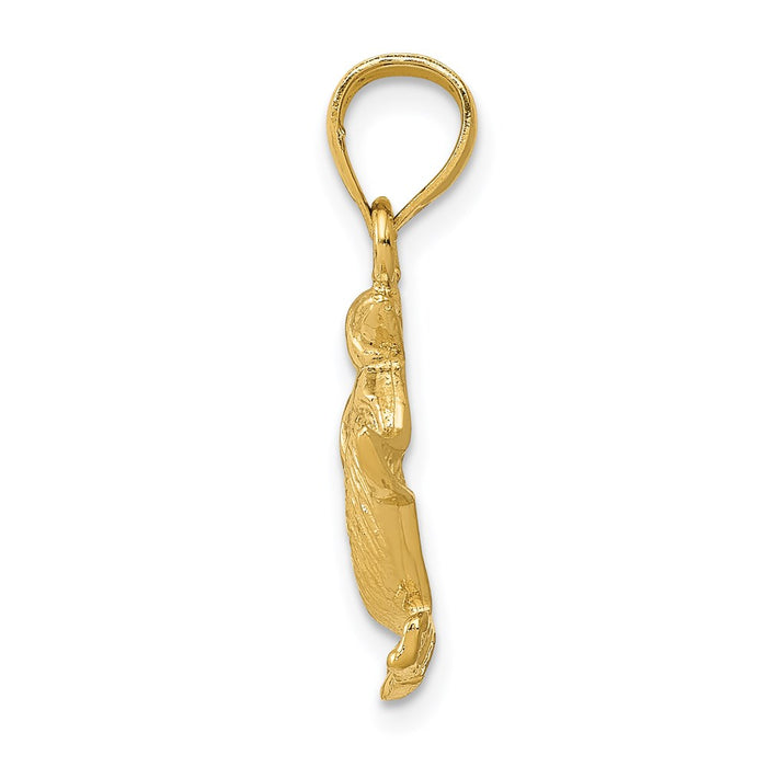 Million Charms 14K Yellow Gold Themed Penguin Pendant