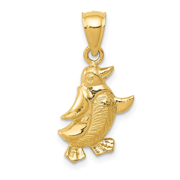 Million Charms 14K Yellow Gold Themed Penguin Pendant