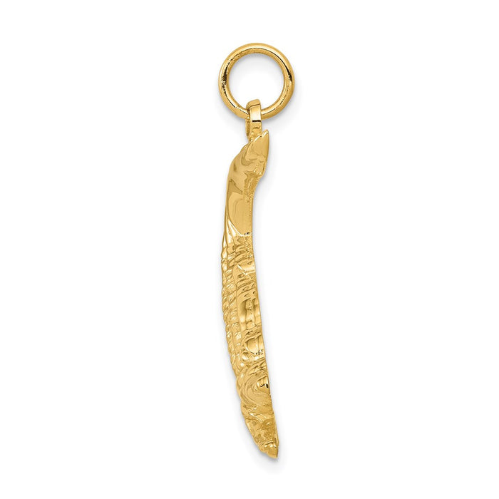 Million Charms 14K Yellow Gold Themed Alligator Charm