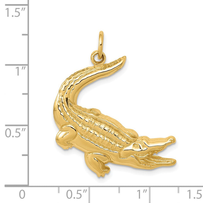 Million Charms 14K Yellow Gold Themed Alligator Charm