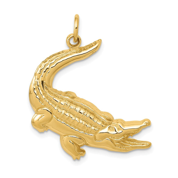 Million Charms 14K Yellow Gold Themed Alligator Charm