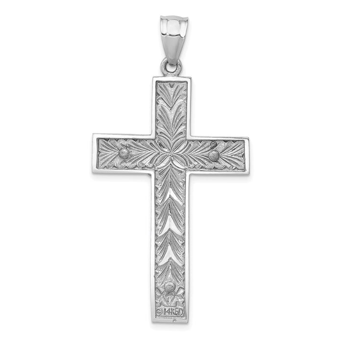 Million Charms 14K Two-Tone Relgious Crucifix Pendant