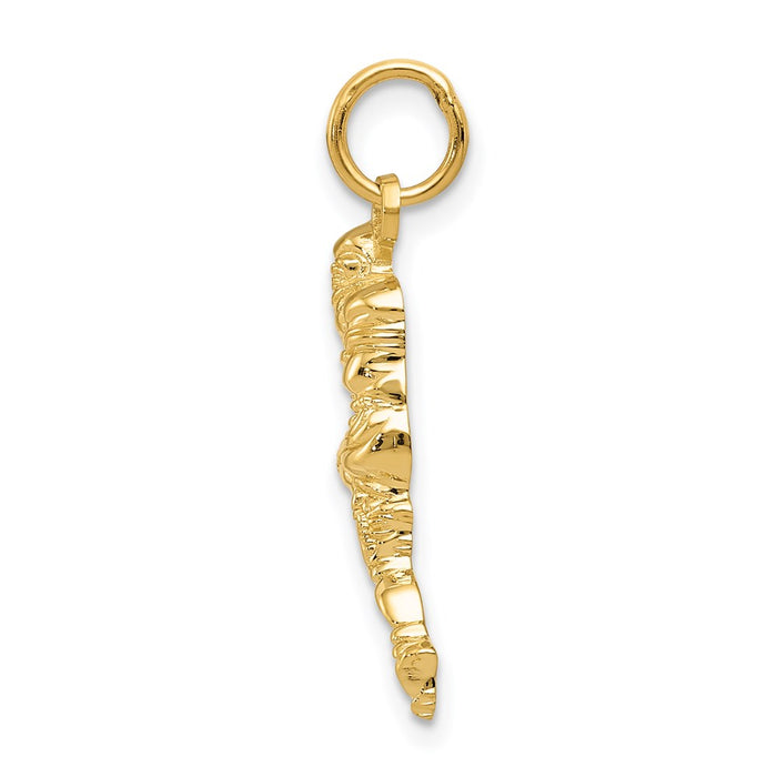 Million Charms 14K Yellow Gold Themed Sports Football Player Charm