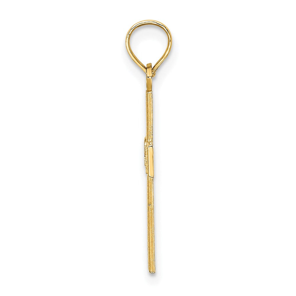 Million Charms 14K Yellow Gold Themed RN (Registered Nurse) Relgious Cross Charm
