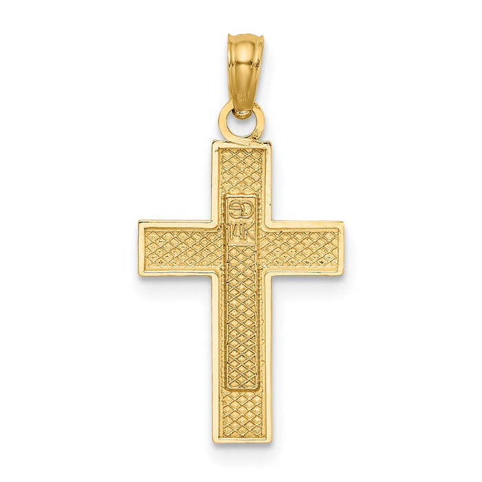 Million Charms 14K Yellow Gold Themed Nurse Relgious Cross Charm