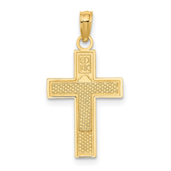 Million Charms 14K Yellow Gold Themed RN (Registered Nurse) & Caduceus Relgious Cross Charm