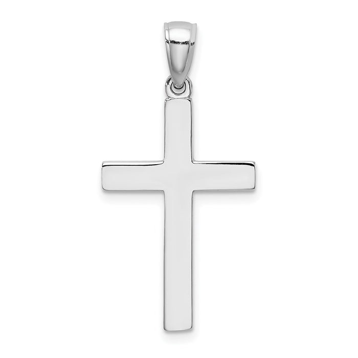 Million Charms 14K White Gold Themed Relgious Cross Pendant