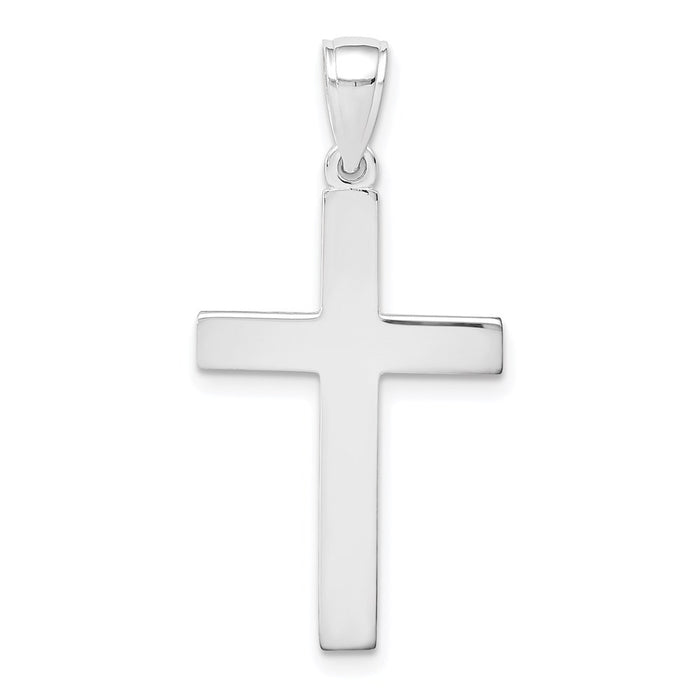 Million Charms 14K White Gold Themed Relgious Cross Pendant