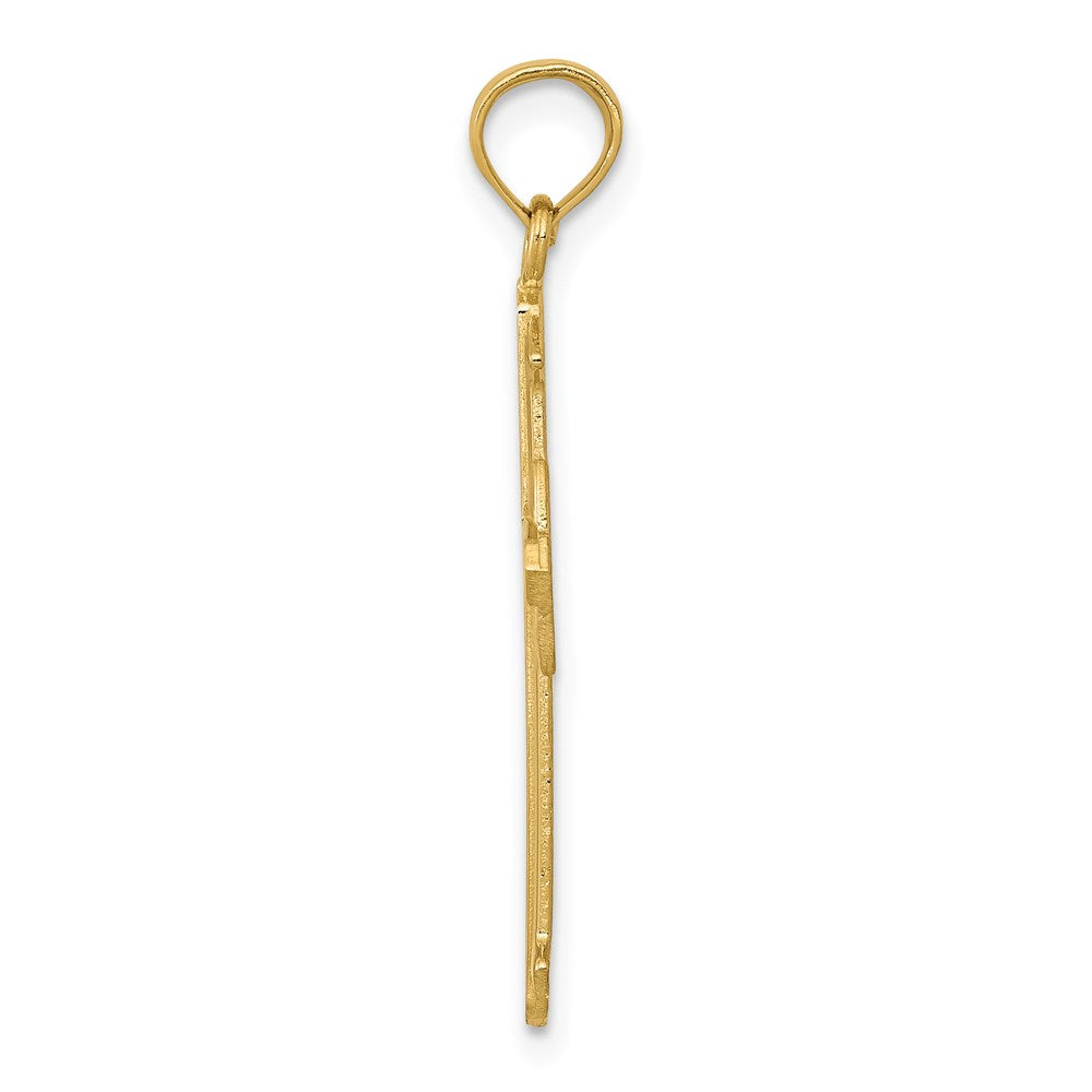 Million Charms 14K Yellow Gold Themed Passion Relgious Cross Pendant