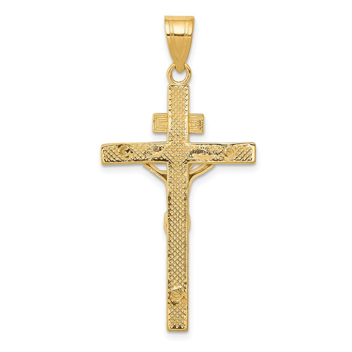 Million Charms 14K Two-Tone Inri Relgious Crucifix Pendant