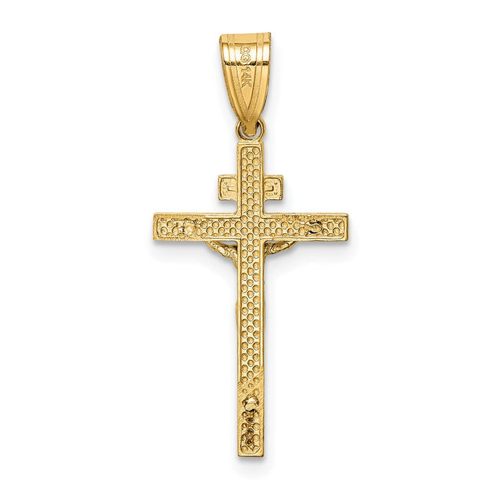 Million Charms 14K Two-Tone Inri Relgious Crucifix Pendant