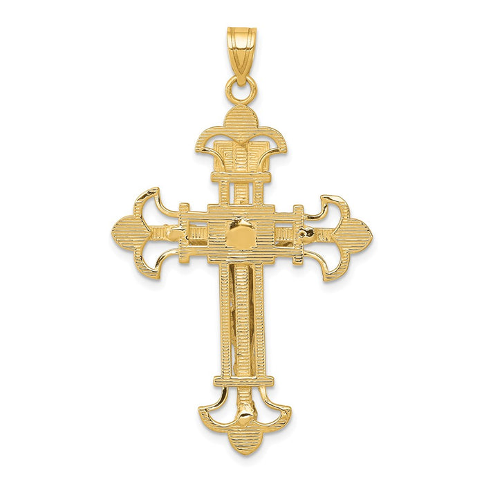 Million Charms 14K Two-Tone Inri Relgious Crucifix Pendant