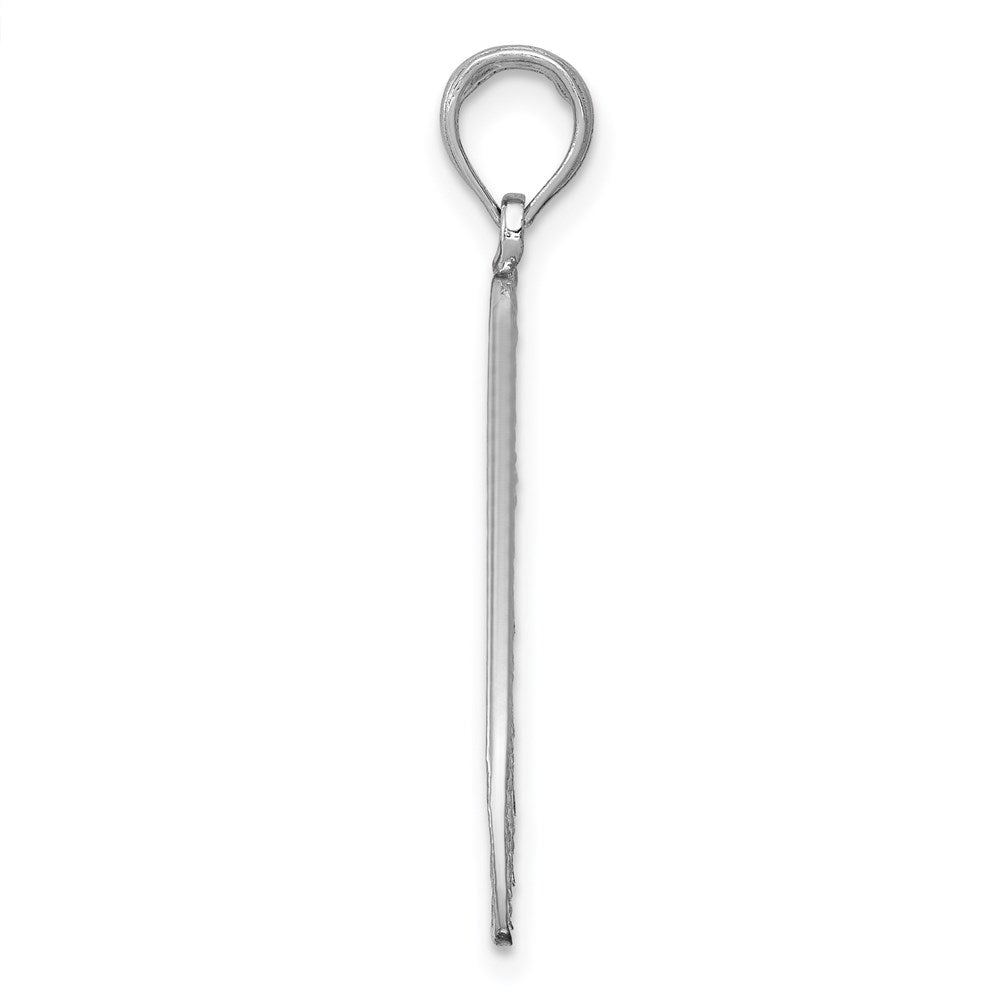 Million Charms 14K White Gold Themed Angel Wing Pendant