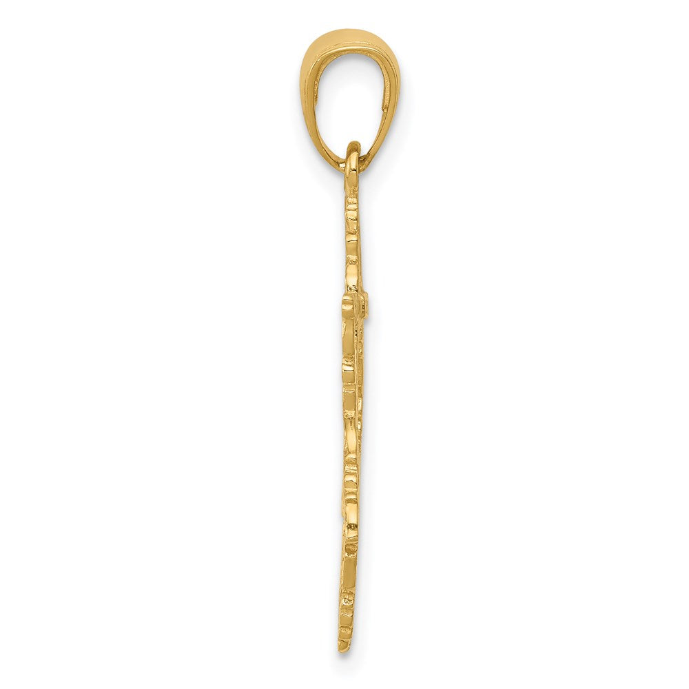 Million Charms 14K Yellow Gold Themed Religious Jewish Star Of David Pendant