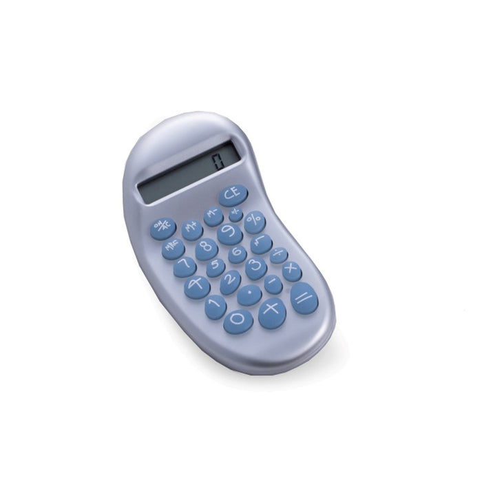 Occasion Gallery Silver Color Ergonomic Calculator with Satinized Pearl Finish. 2 L x 4 W x 1 H in.