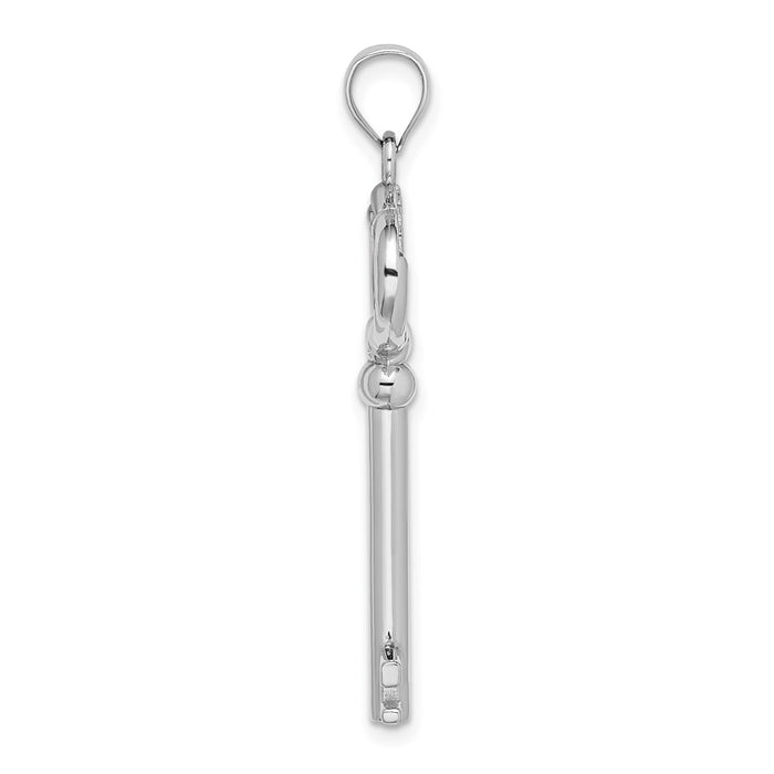 Million Charms 14K White Gold Themed Key To My Heart Key Charm