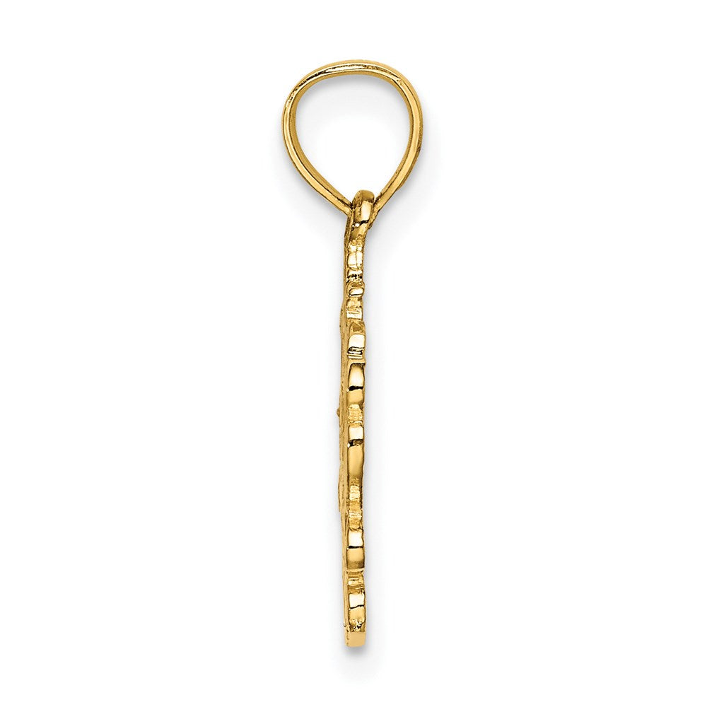 Million Charms 14K Yellow Gold Themed Love With Heart Charm