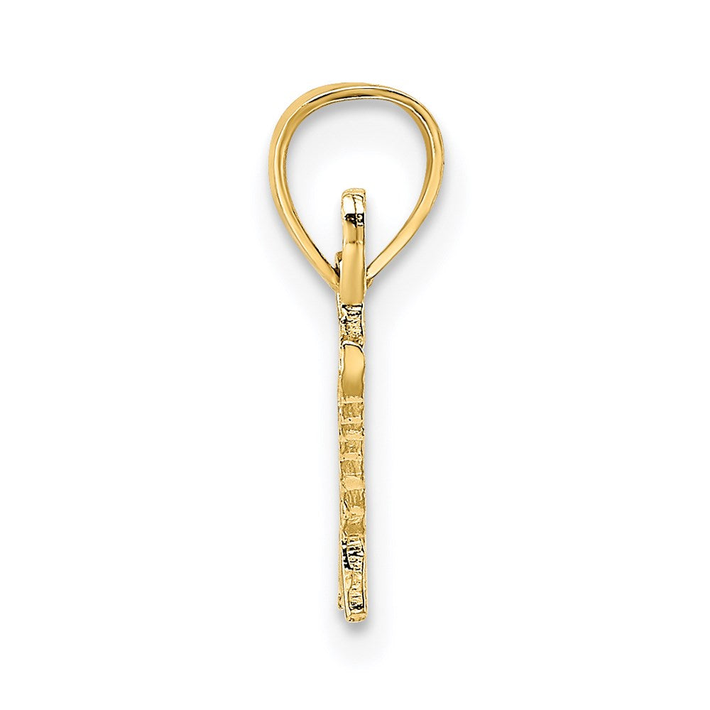 Million Charms 14K Yellow Gold Themed Polished & Textured Special Charm