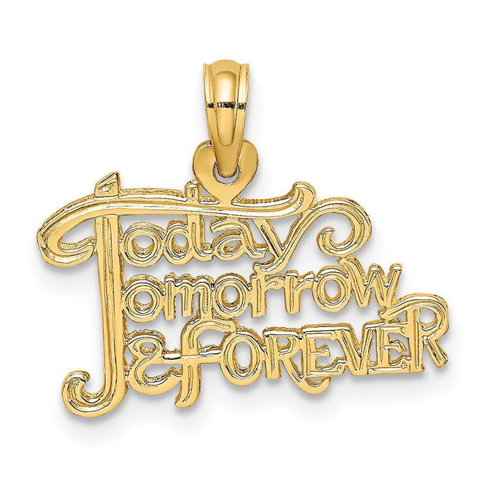 Million Charms 14K Yellow Gold Themed Today, Tomorrow & Forever Charm