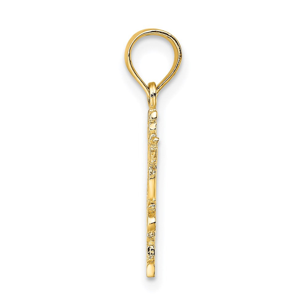 Million Charms 14K Yellow Gold Themed He Loves Me Heart Charm