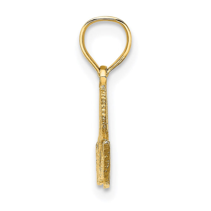 Million Charms 14K Yellow Gold Themed Polished Happy Anniversary Milestone Charm