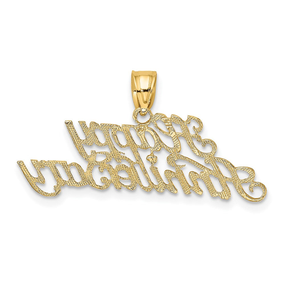 Million Charms 14K Yellow Gold Themed Polished Happy Anniversary Milestone Charm