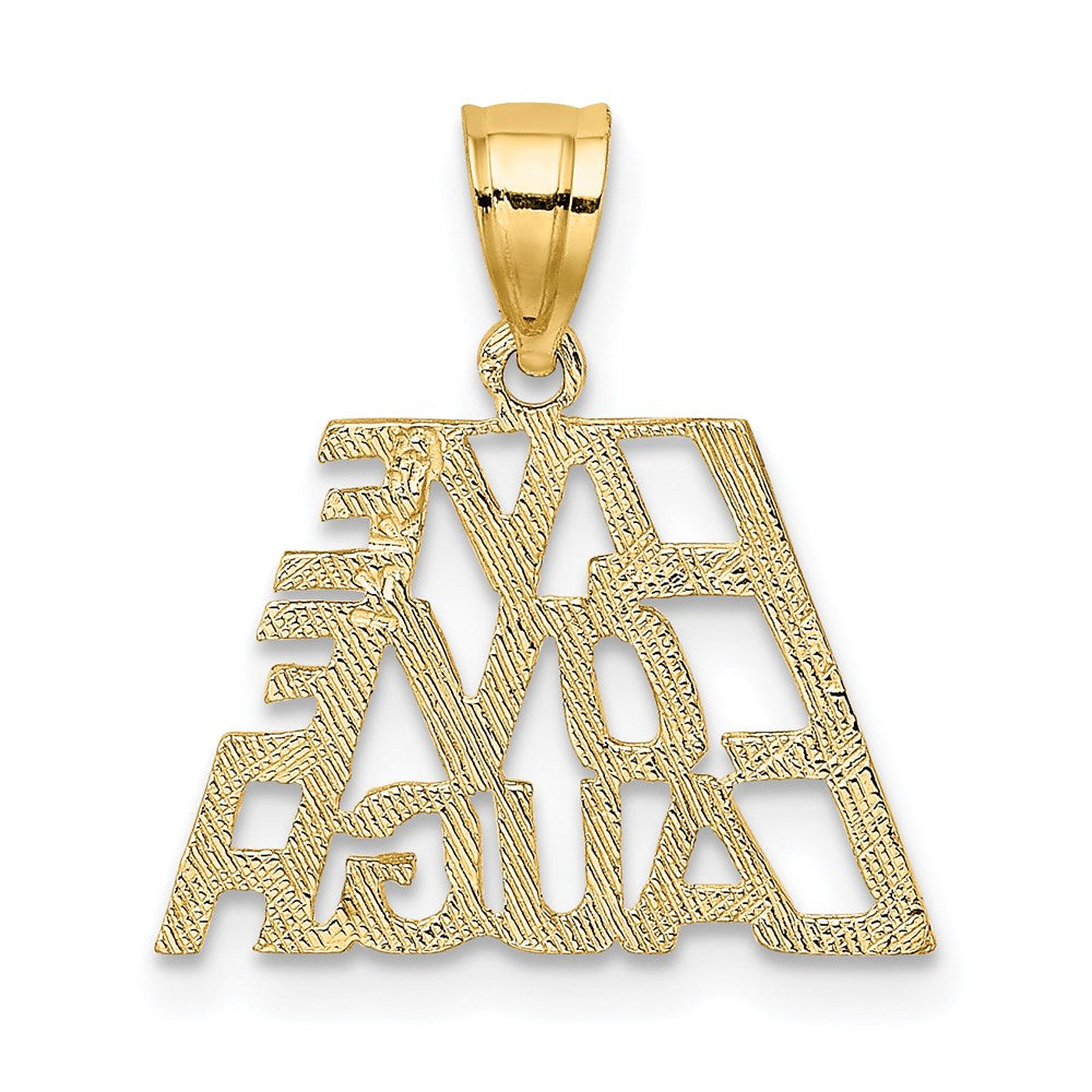 Million Charms 14K Yellow Gold Themed Live, Laugh, Love Charm