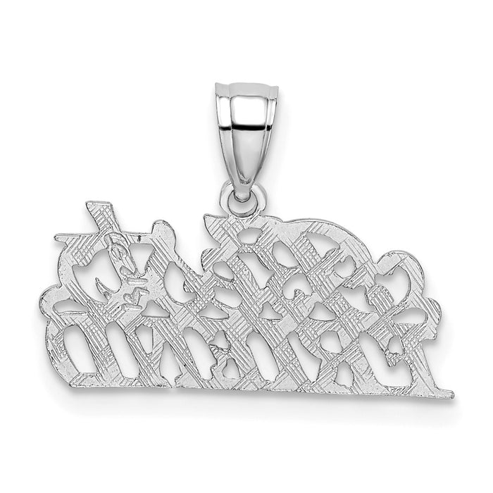 Million Charms 14K White Gold Themed Best Friend Pendant