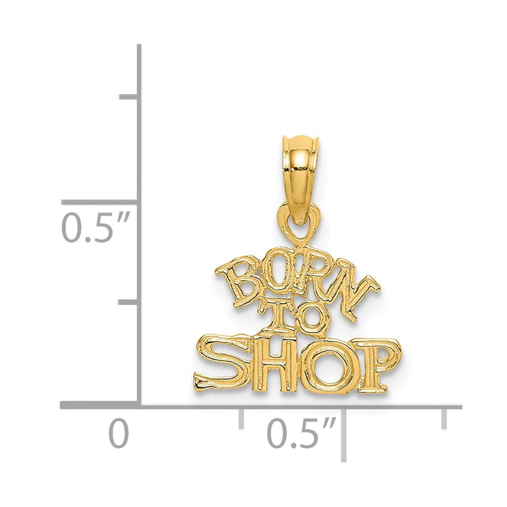 Million Charms 14K Yellow Gold Themed Born To Shop Charm