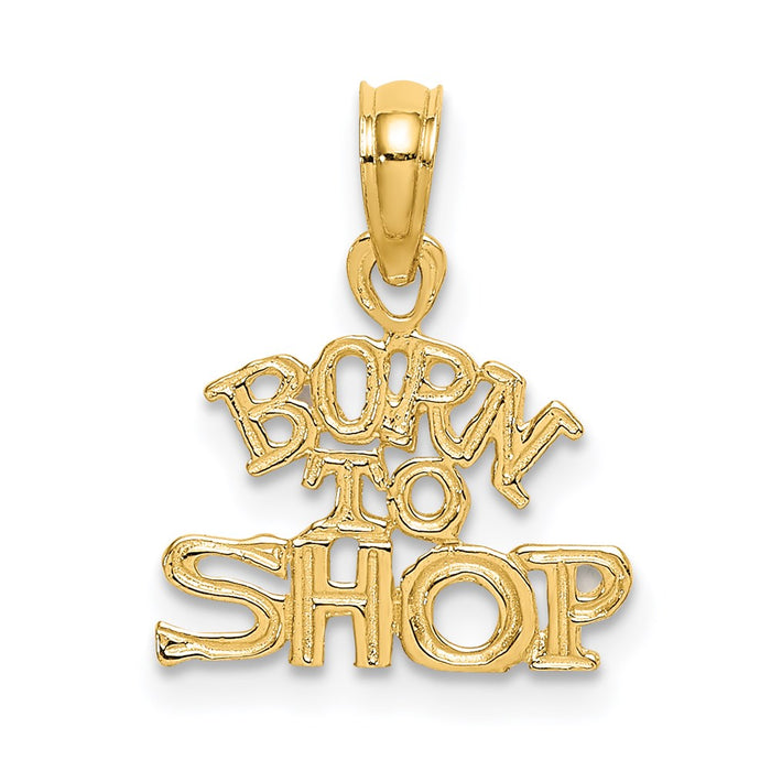 Million Charms 14K Yellow Gold Themed Born To Shop Charm