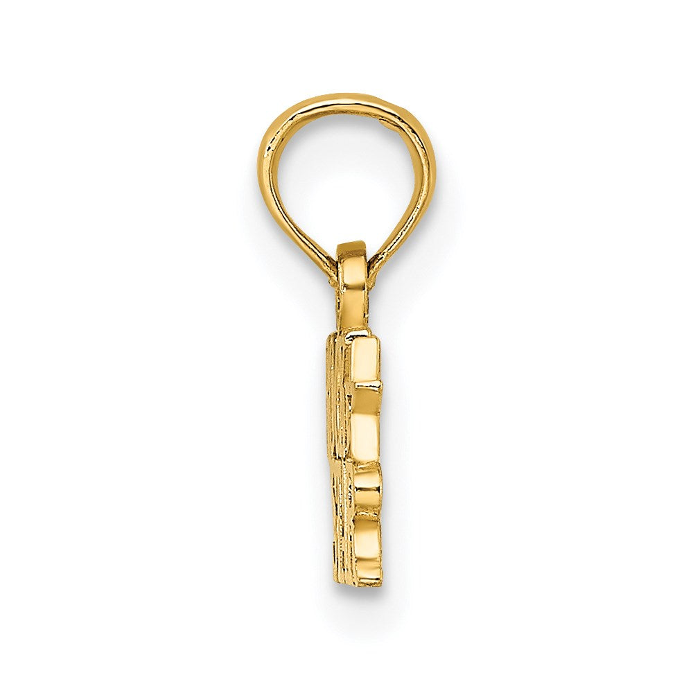 Million Charms 14K Yellow Gold Themed Polished Rock Star Charm
