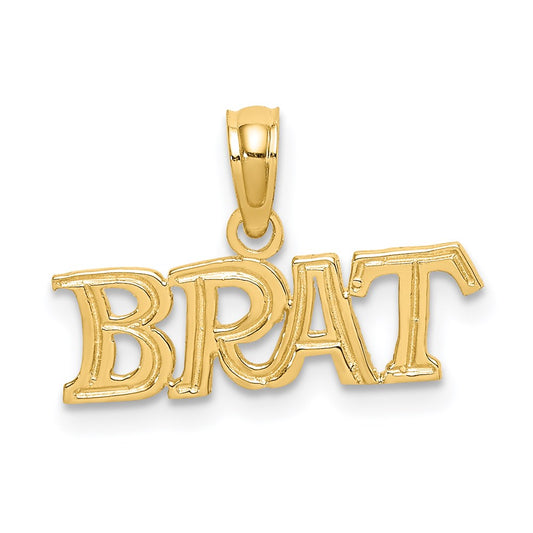 Million Charms 14K Yellow Gold Themed Polished Brat Charm