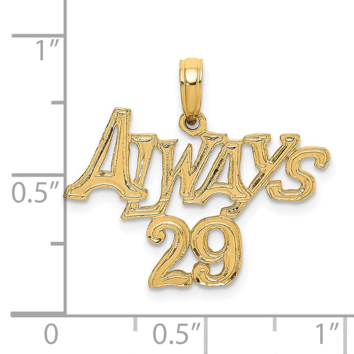 Million Charms 14K Yellow Gold Themed Always 29 Charm