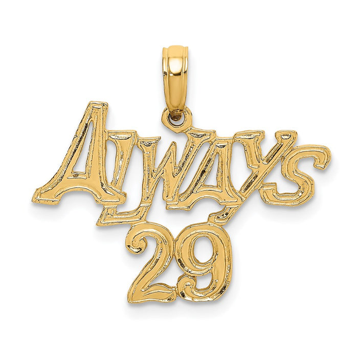 Million Charms 14K Yellow Gold Themed Always 29 Charm