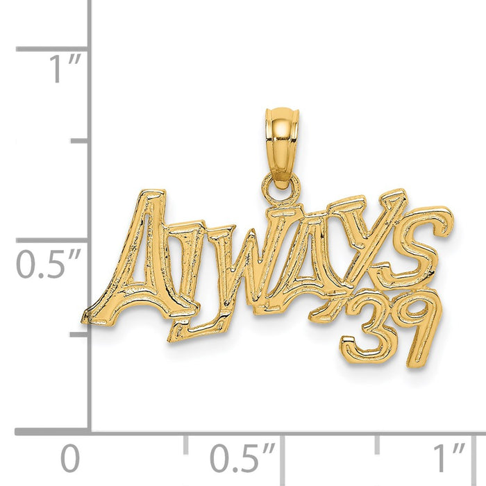 Million Charms 14K Yellow Gold Themed Always 39 Charm