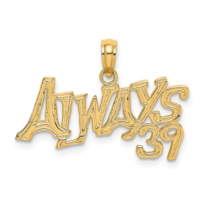 Million Charms 14K Yellow Gold Themed Always 39 Charm