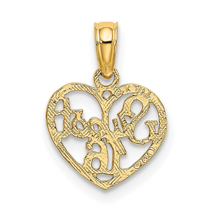 Million Charms 14K Yellow Gold Themed Sweet 16 Birthday In Heart Charm