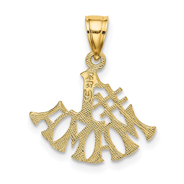 Million Charms 14K Yellow Gold Themed #1 Mama Charm