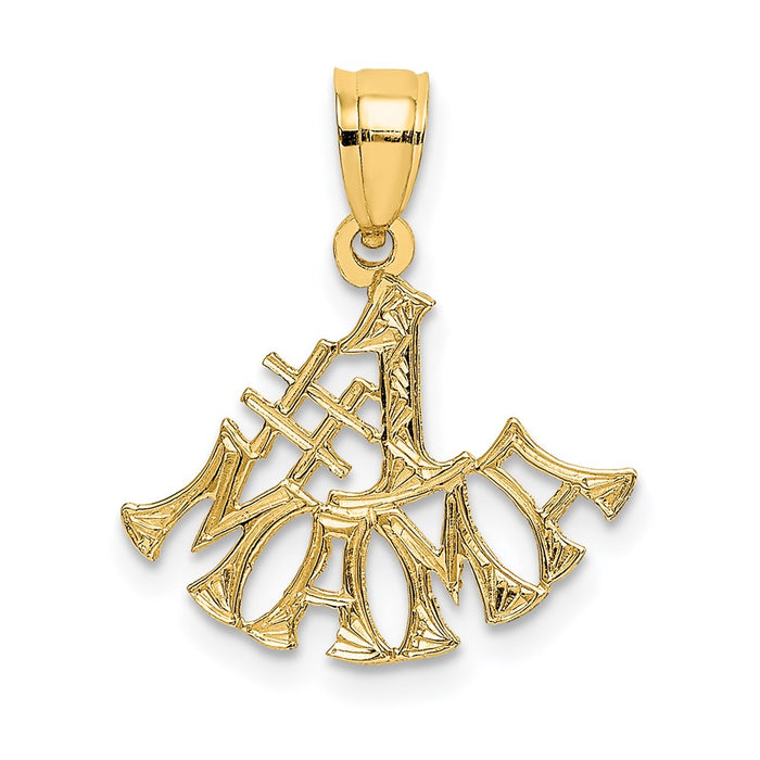 Million Charms 14K Yellow Gold Themed #1 Mama Charm