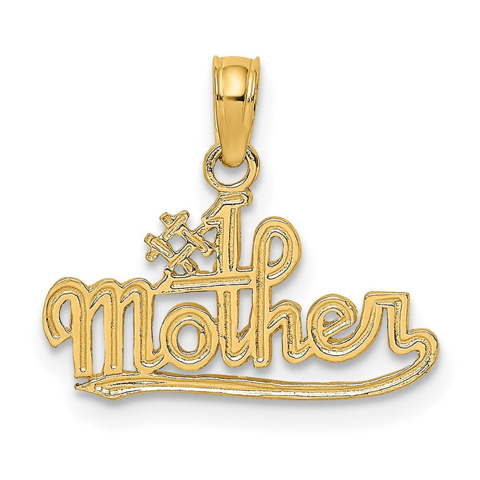 Million Charms 14K Yellow Gold Themed #1 Mother Charm