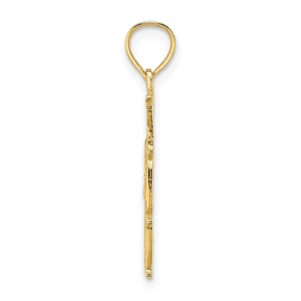 Million Charms 14K Yellow Gold Themed #1 Mom Vertical Charm