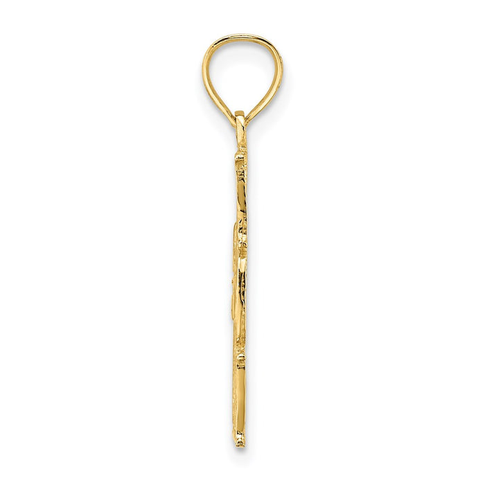 Million Charms 14K Yellow Gold Themed #1 Mom Vertical Charm