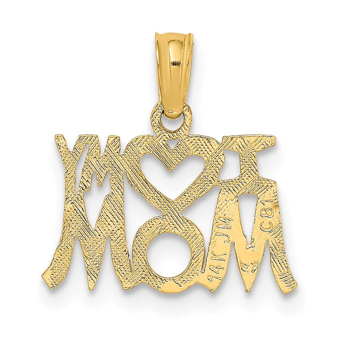 Million Charms 14K Yellow Gold Themed I Heart My Mom Charm