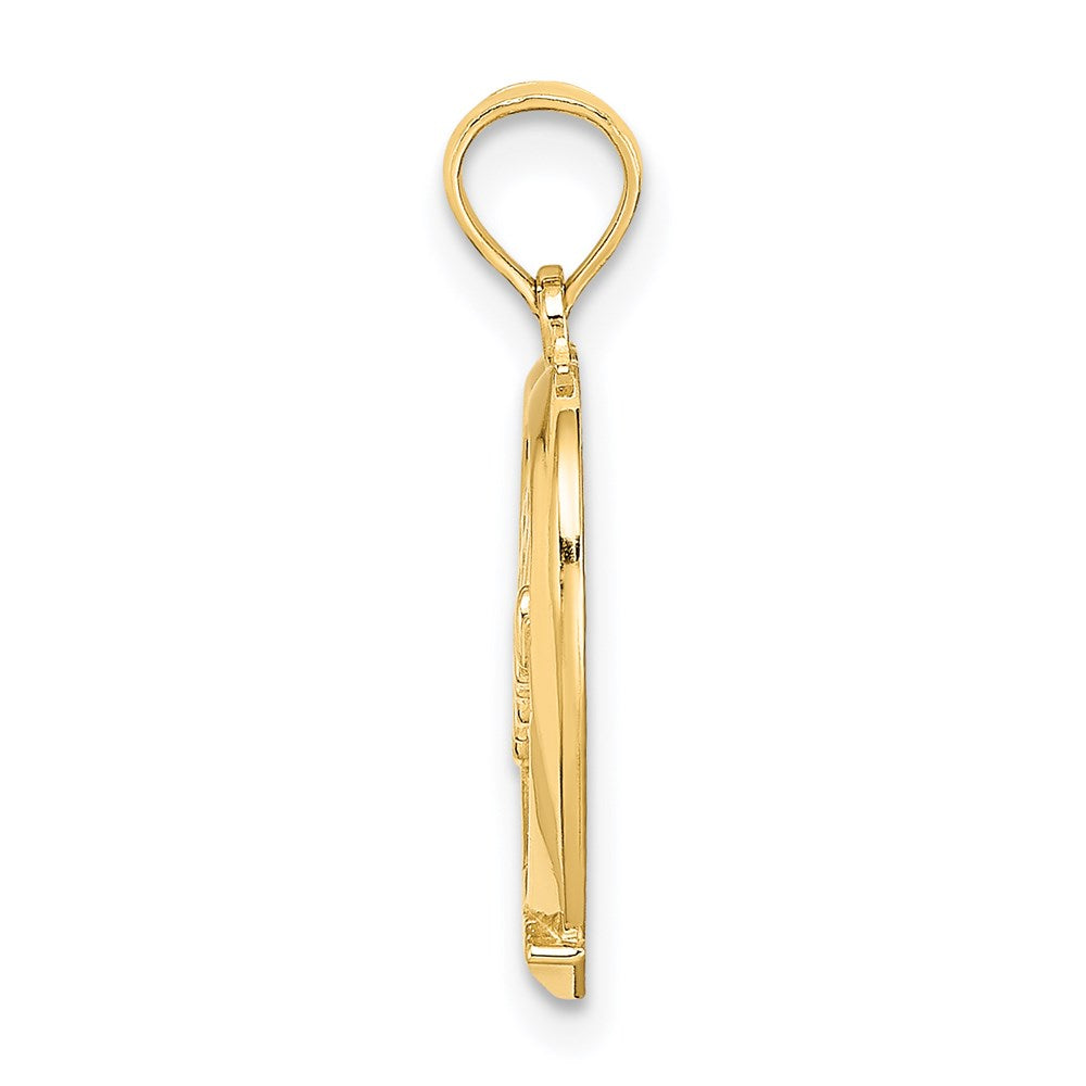 Million Charms 14K Yellow Gold Themed #1 Mom In Heart Charm